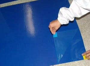 Tapis collants pour salle blanche Bleu 24inx 36in