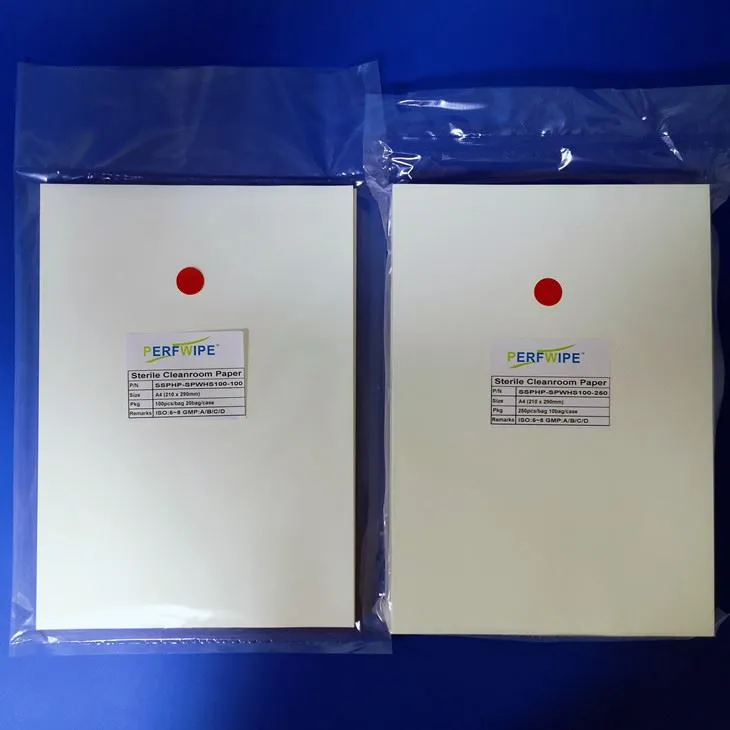 Papier blanc stérile pour salle blanche